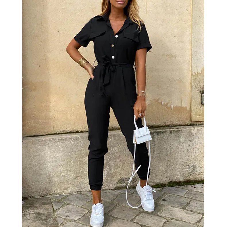 Casual Slim Fit Jumpsuit Pants