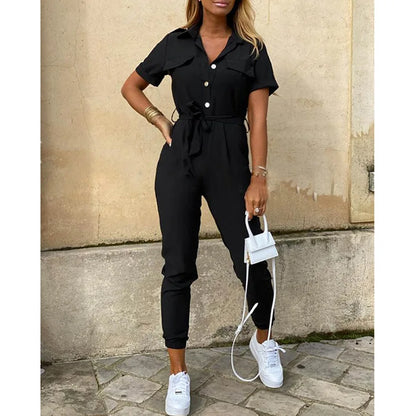 Casual Slim Fit Jumpsuit Pants