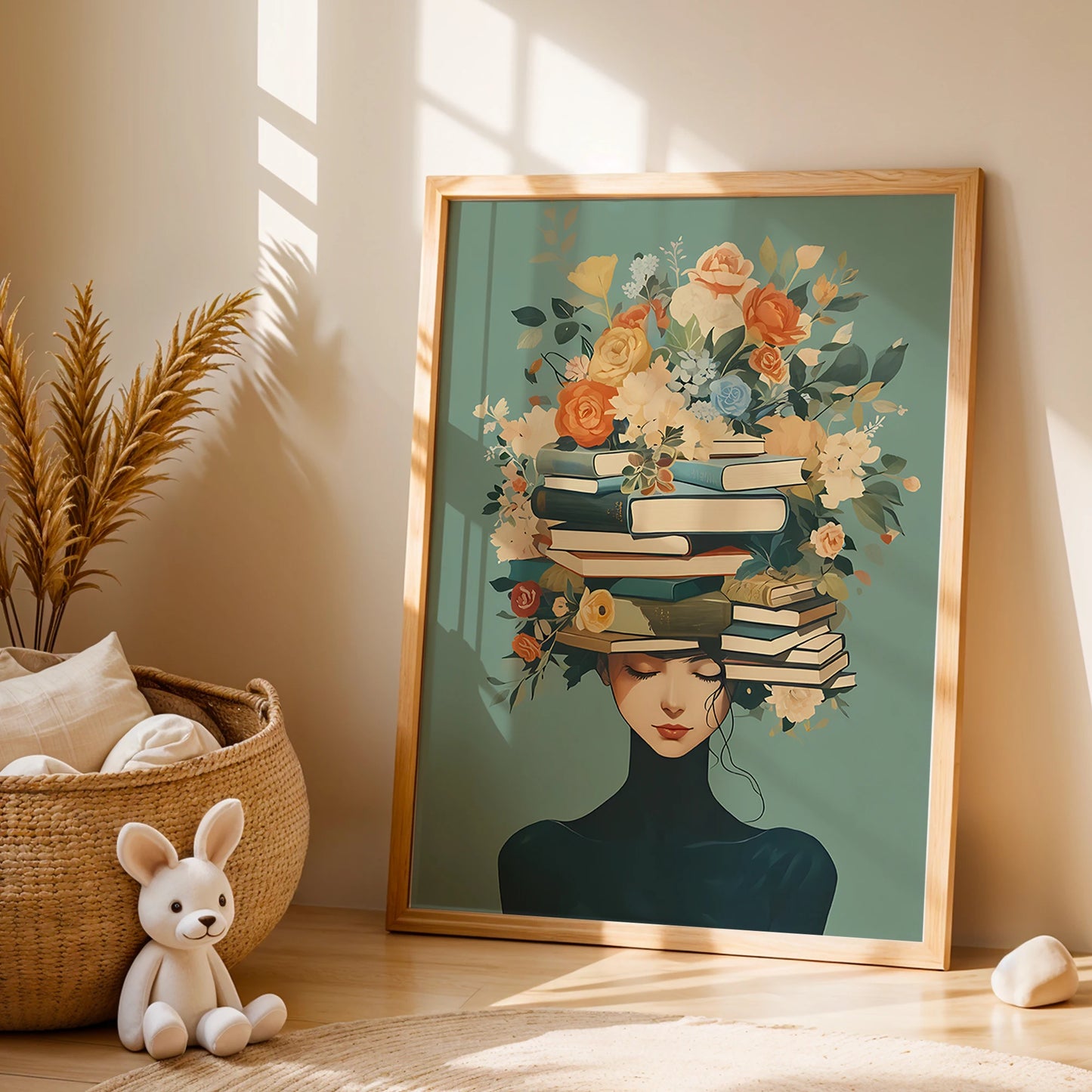 Readers Of The Flower Crown Wall Art Prints Canvas Painting Poster