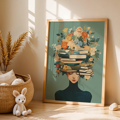 Readers Of The Flower Crown Wall Art Prints Canvas Painting Poster