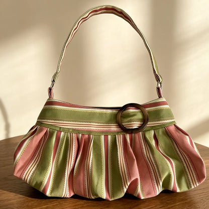 Sweet Y2k Simple Handbags Luxury Striped Leopard Shoulder Bags