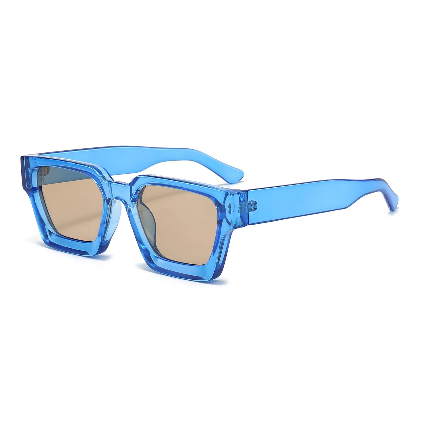Square Luxury Retro Green Brand Designer Sun Glasses