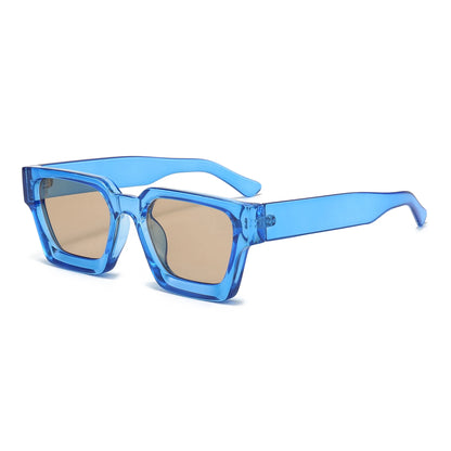 Square Luxury Retro Green Brand Designer Sun Glasses