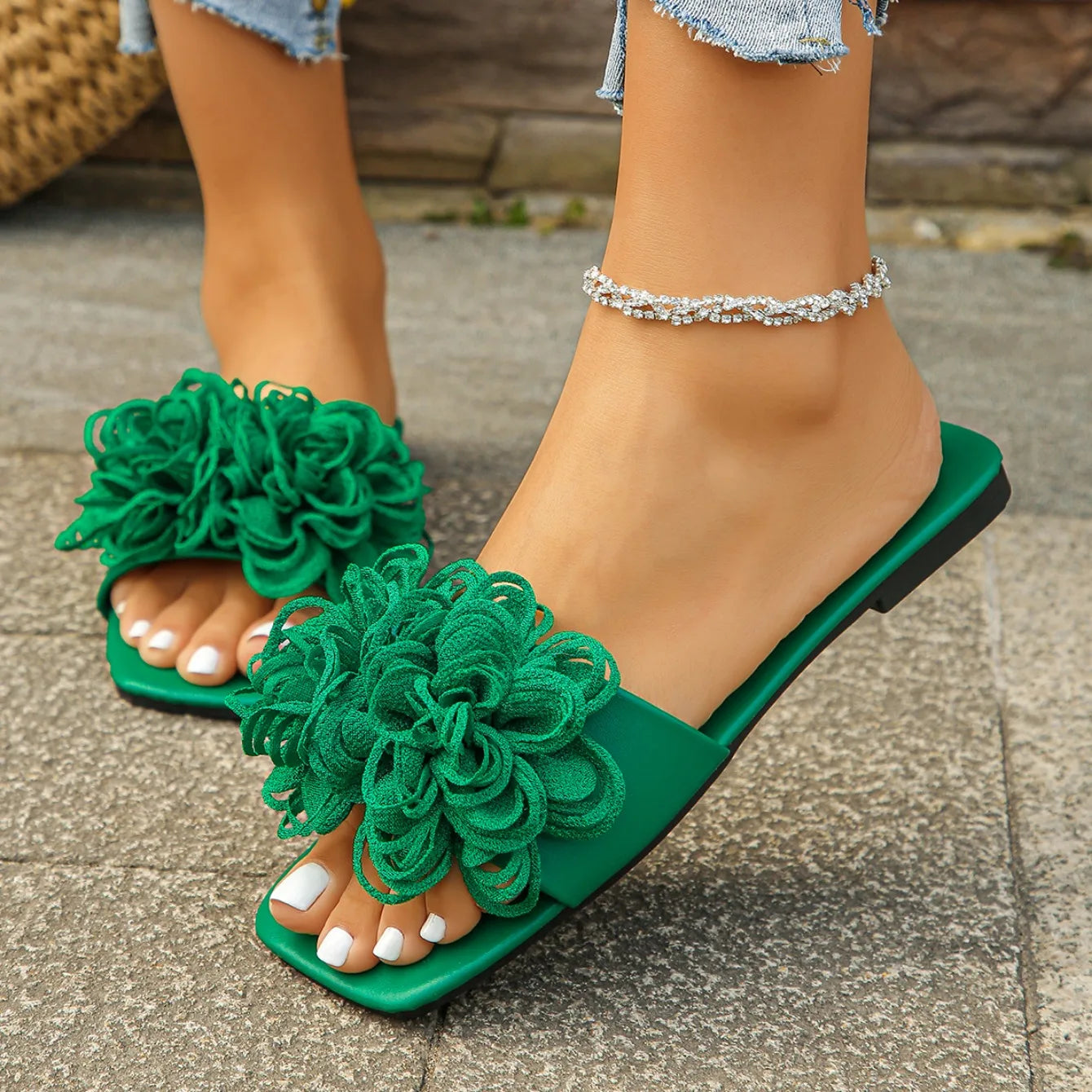 Flower Flat Slippers