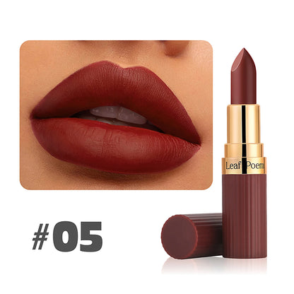 6 Color Matte Lipstick Velvet Dark Brown Lip Gloss Waterproof Lip Stick