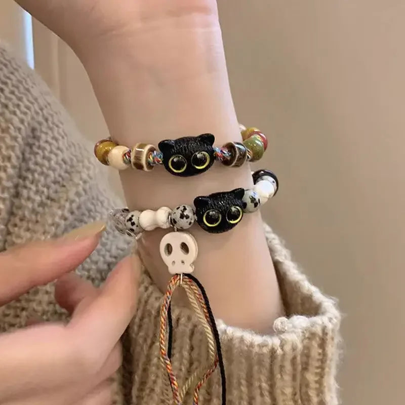 Cute Cartoon Big Eye Cat Luminous Bracelets
