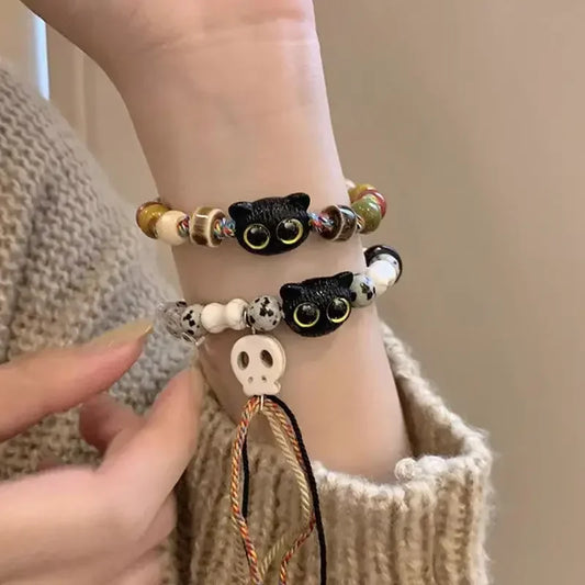Cute Cartoon Big Eye Cat Luminous Bracelets