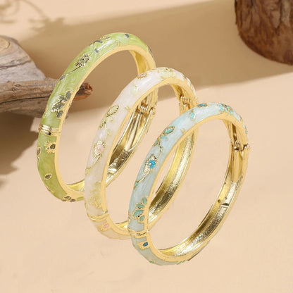 3 Pcs small Flower enamel bracelet