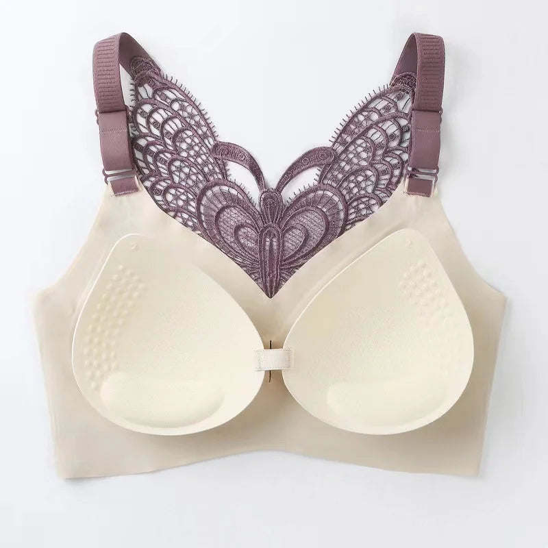 Sexy Butterfly Beautiful Back Seamless Large Size Bra