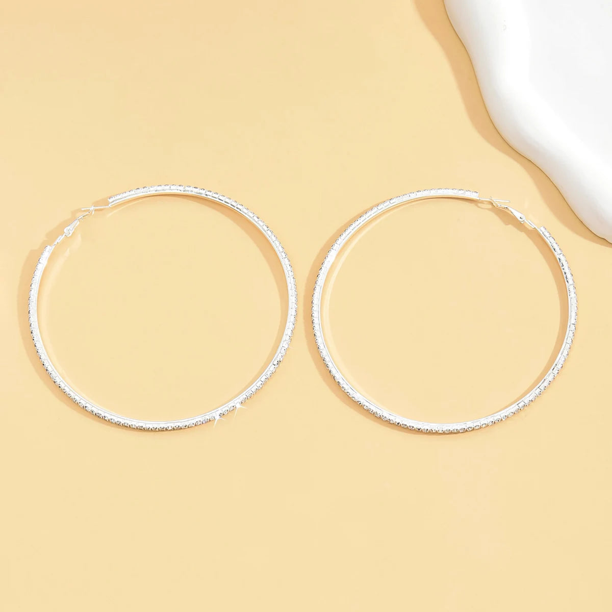 Circle earrings metal earrings