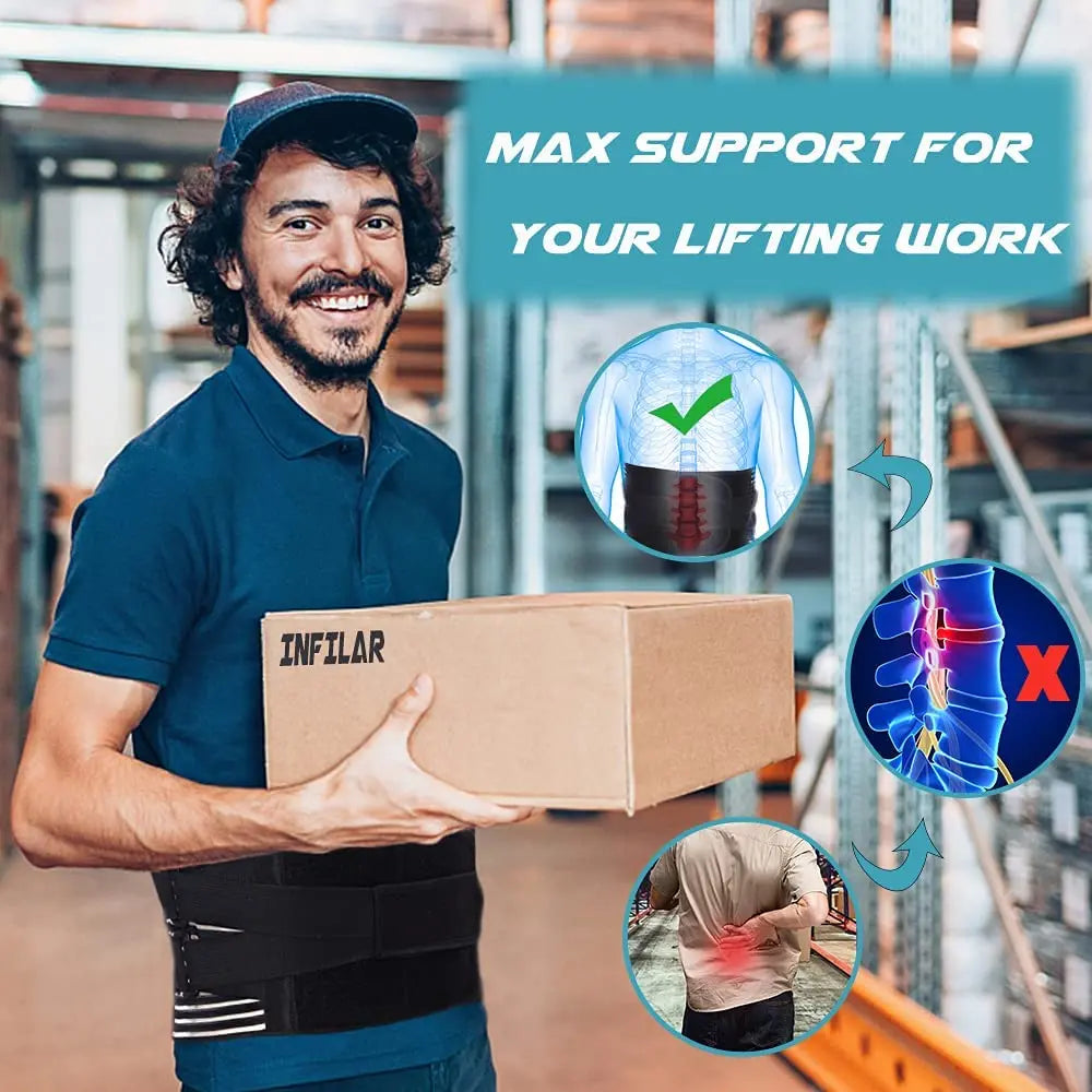 Double Pull Back Lumbar Support Belt