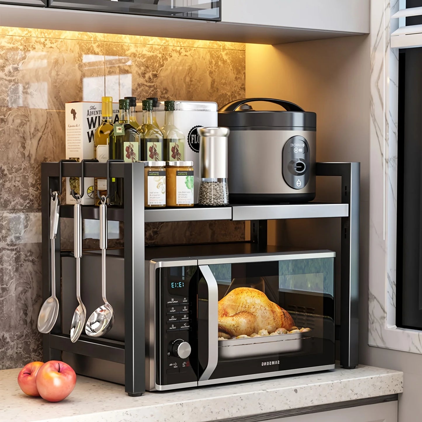 Expandable Microwave Shelf Microwave Holder