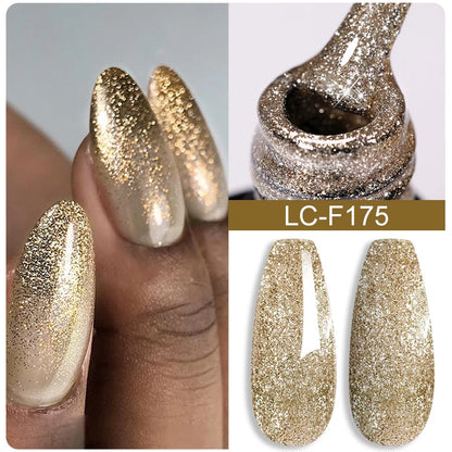 Pink Glitter Nail Gel Polish