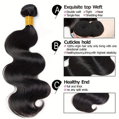 Wave Bundles 100% Human Hair Brazilian Weaving Extensions