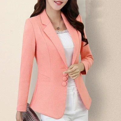 Slim Single Breasted Business Blazer Coats