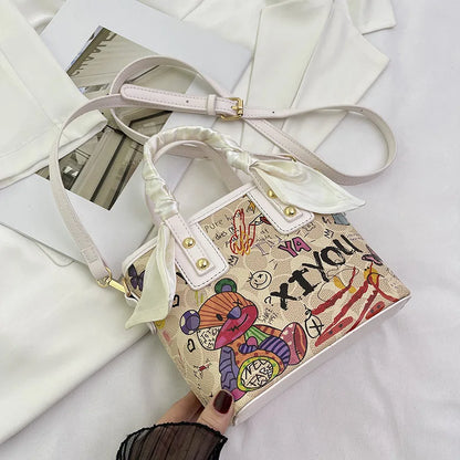 Painted Graffiti Artistic Crossbody Adjustable Shoulder Strap Bag