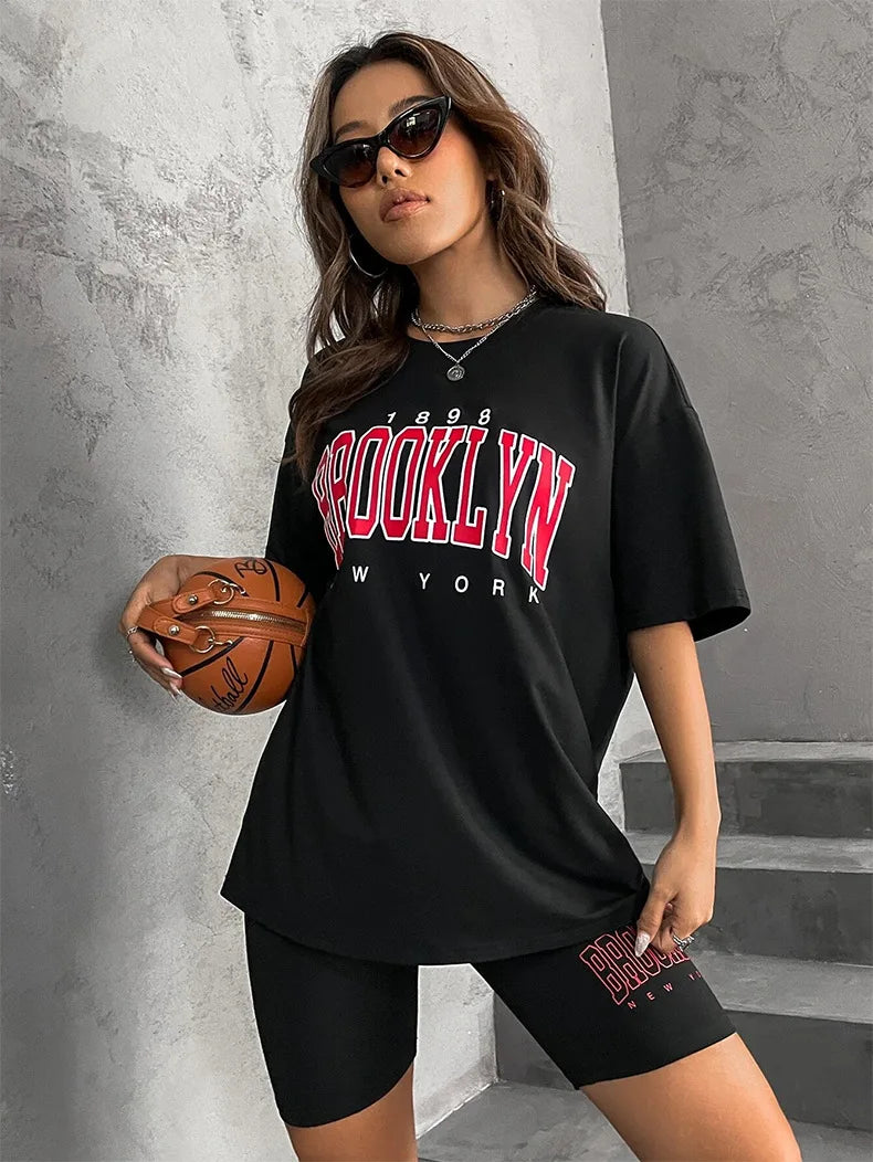 Casual Suit Loose T-shirt Shorts Slim Pyjama