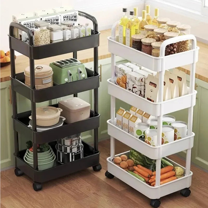 5-layer Kitchen Storage Shelf mobile Trolley floor Standing