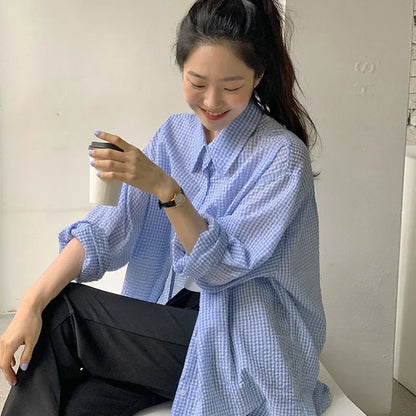 Korean Long Sleeves Loose Shirt