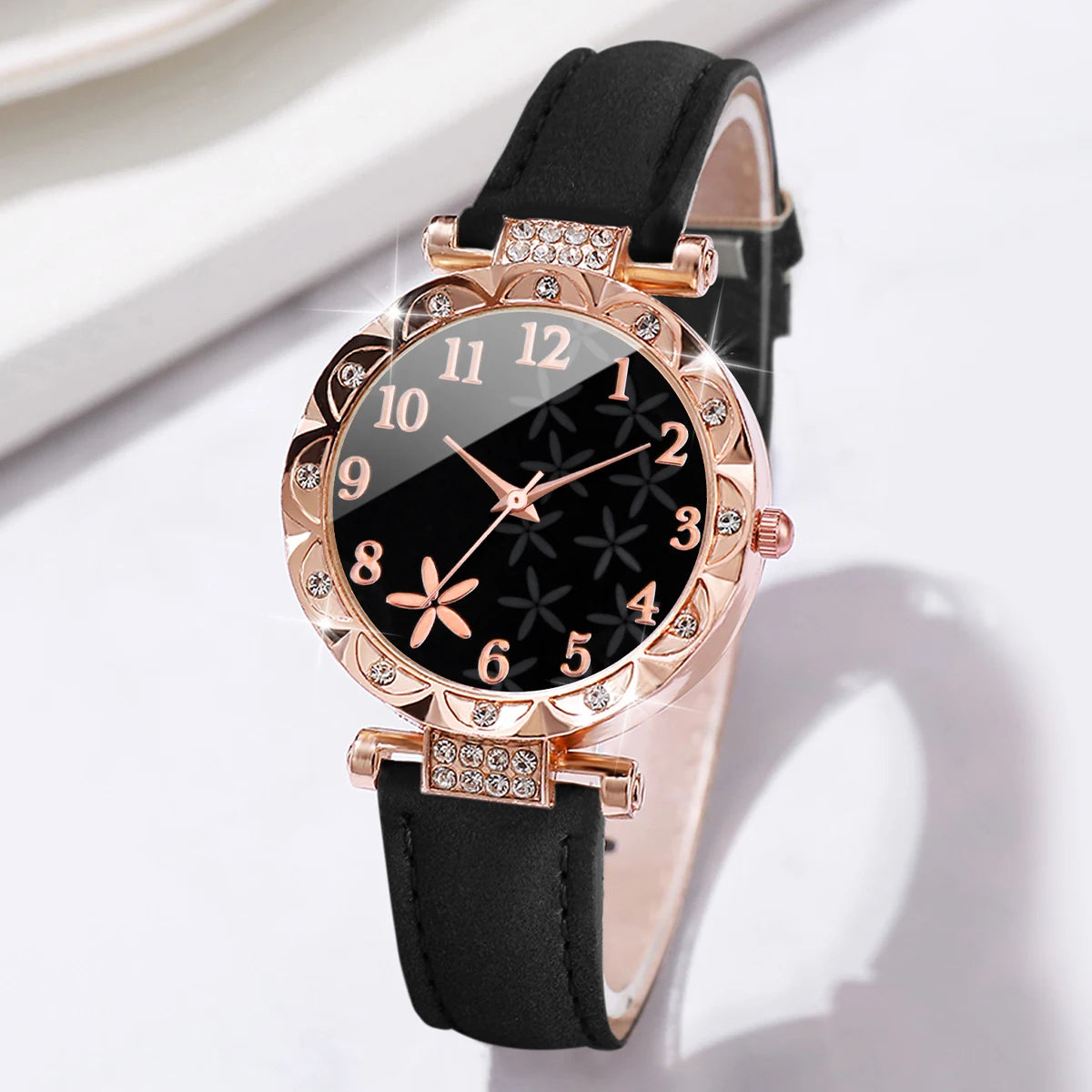 DANA Rhinestone Heart Bracelet Set watch