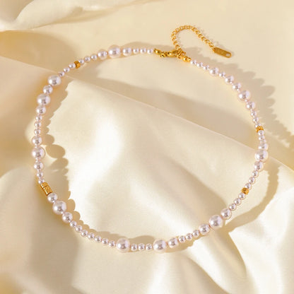 316L Stainless Steel Pearls Chain Necklace