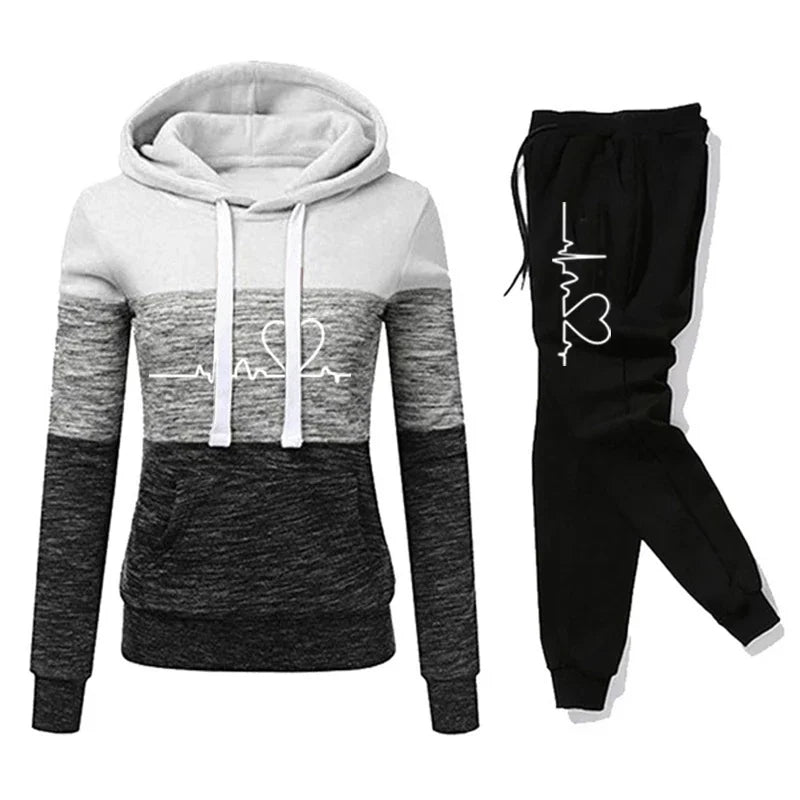 Tracksuit Printing Hooded Jogging Pullovers