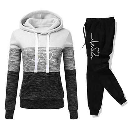 Tracksuit Printing Hooded Jogging Pullovers