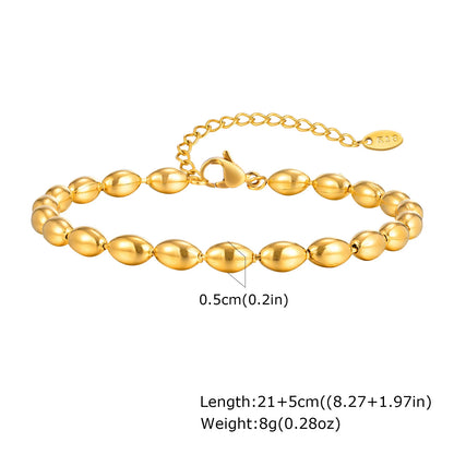 Chain Stainless Steel Ball Link Anklet On Leg