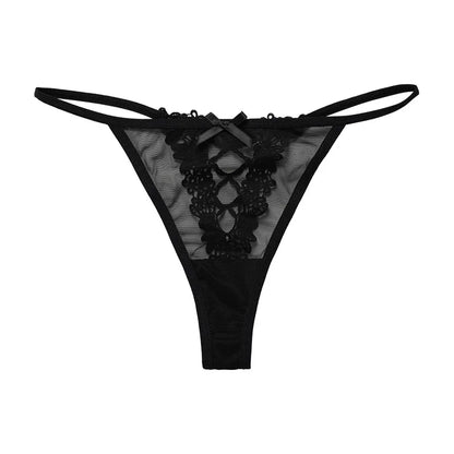Sexy G String Lace Panties Briefs Hollow Out Transparent Thong Thin Low Waist Lingerie