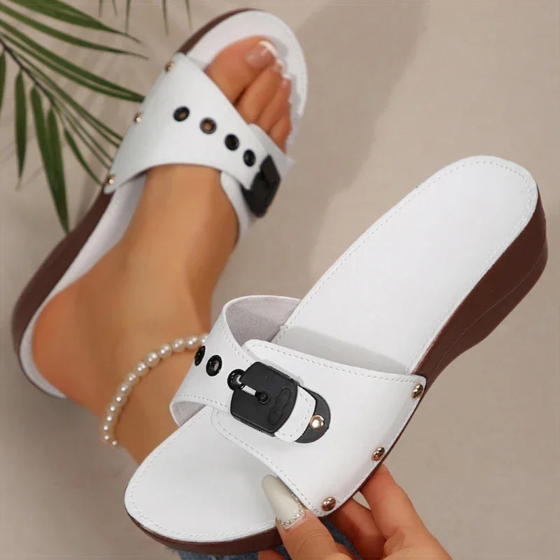 Luxury Soft Wedges Heeled Slippers