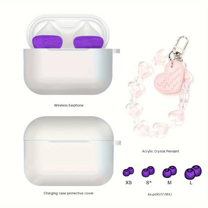TWS Heart Shaped Bluetooth Headset Wireless Earbuds with ENC Smart Noise Cancellation