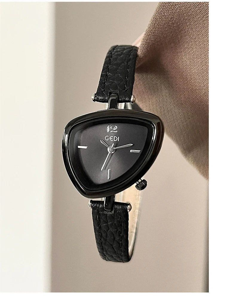 Versatile Irregular Triangle Dial Design Waterproof Quartz Watches