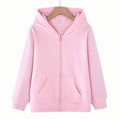 Zipper Style Hoodies Coat  Age 3-12 Kids Kawaii Sweatshirt