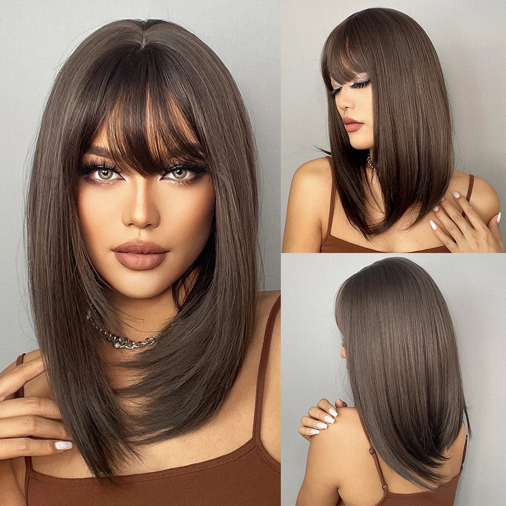 Straight Short Highlights Blonde Hair Wig