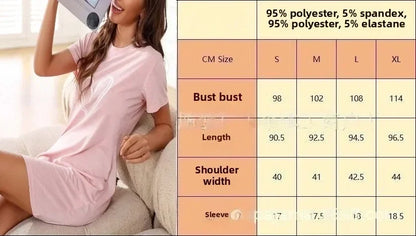 Heart Print Short Sleeve Sexy Dress