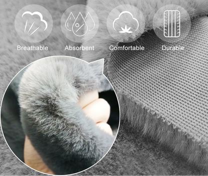 Adults  Children Fluffy Faux Fur Bean Bag Pouf Cover without Filler Beanbag