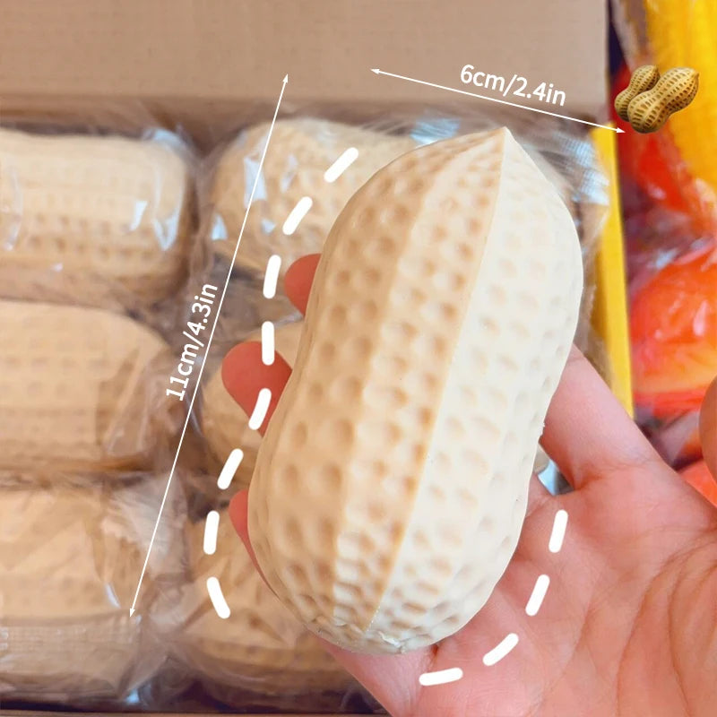 Simulated Peanut Squishy Pinch Toy Soft Stress-Relieving