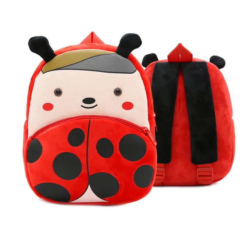 Cartoon cute plush animal backpack school