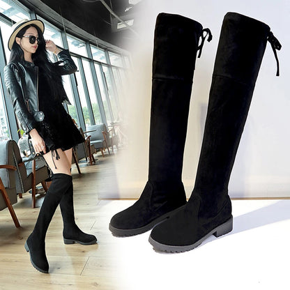 Suede Sexy High Heels Long Boots