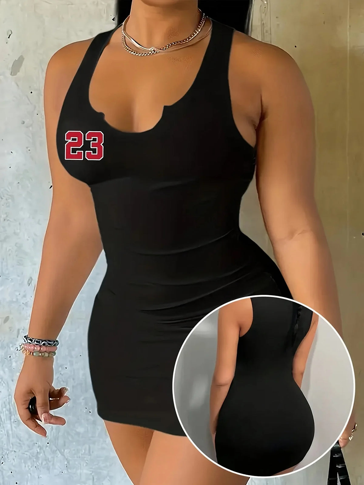 Casual Sleeveless Digital Printed Slim Fit Comfortable Vest Dress