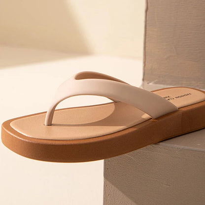 Mixed Platform Flip Flops Thick Bottom Slippers