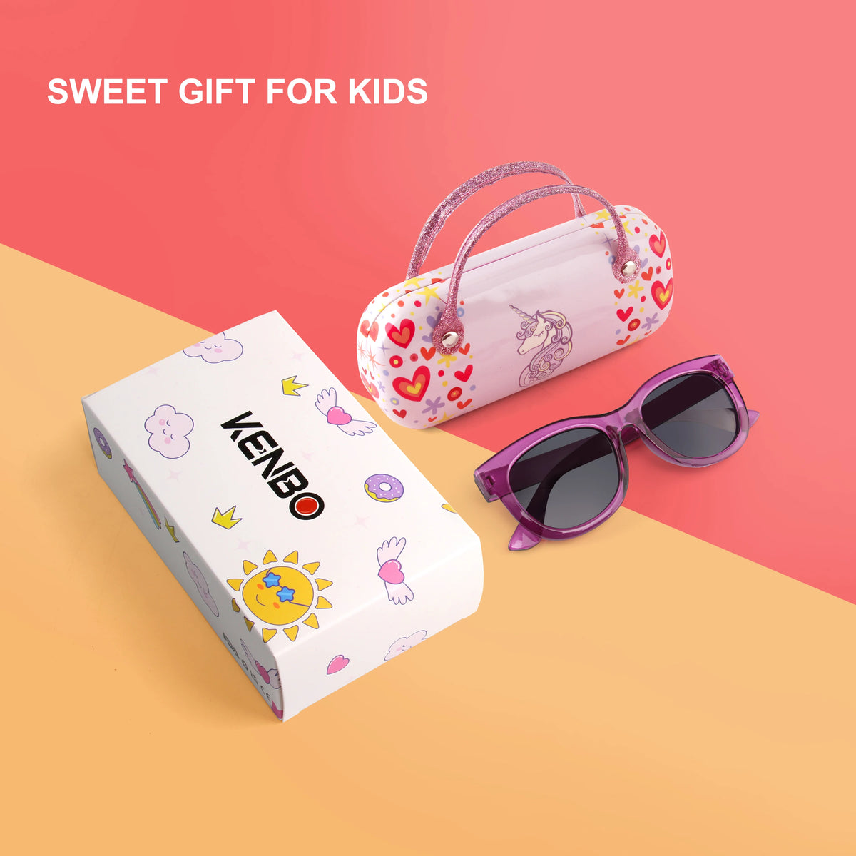 Square Cute Kids Toddler Lovely Colorful Rectange Sun Glasses