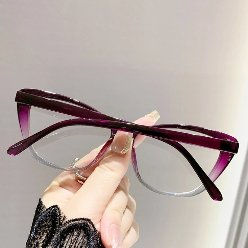 Cat Eye Myopia Ultra-light Near Prescription Eyeglasses Diopter