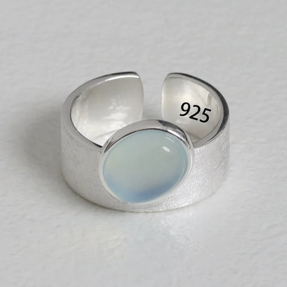 925 Sterling Silver Retro Geometric Asymmetric Rings