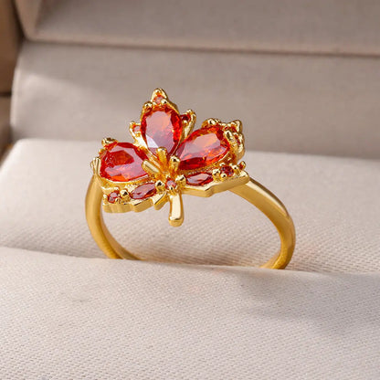 DANA Zircon Leaf Rings