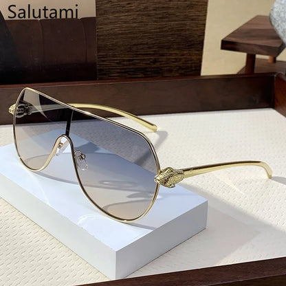 Vintage Luxury Metal Oversized Punk Sunglasses