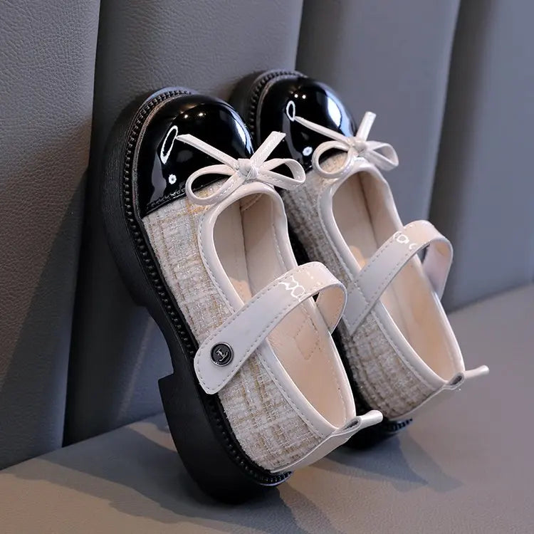 Leather Bowknot Mary Jane Shoes
