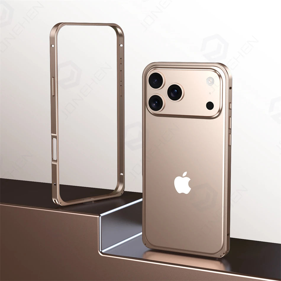 Light Aluminum Metal Frame Thin Case Bumper For iPhone 17  Max Alloy Titanium Protect Back