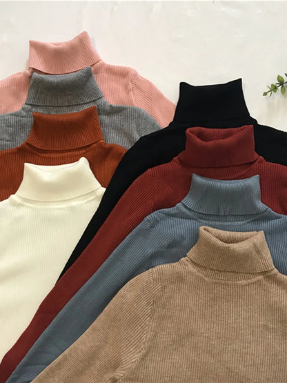Turtleneck Sweater Korean Slim Pullover Jumper Knitted Sweater