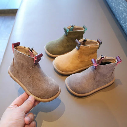 Autumn Winter Baby Oxford Suede Casual Anti-slip Ankle Boots